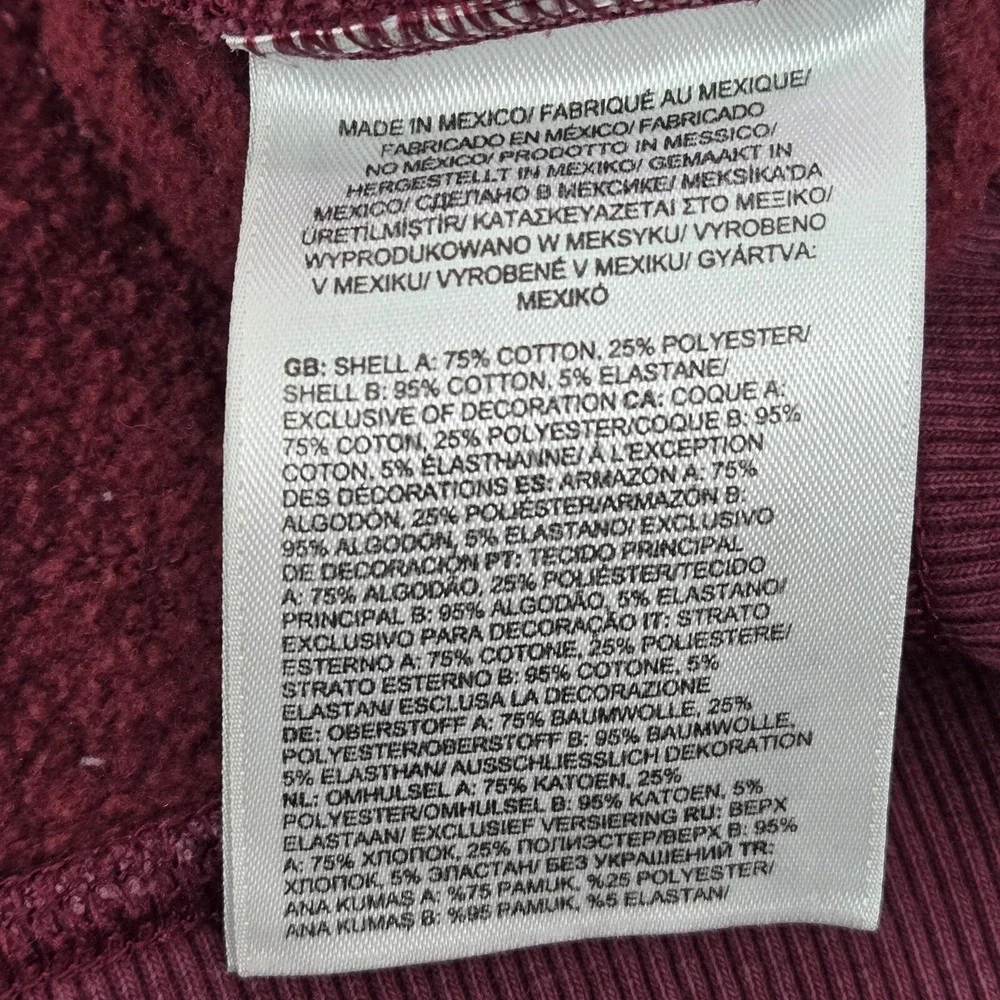 The‎ North Face Men Sweatshirt Medium Red Hoodie Logo Graphic Print Fleece